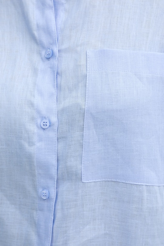 Sisley košile dámská lněná 51G1LQ0AU modrá