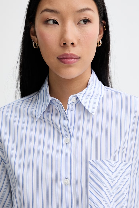 rag & bone camicia da donna in cotone Lucia blu RA6Y26SSMCO