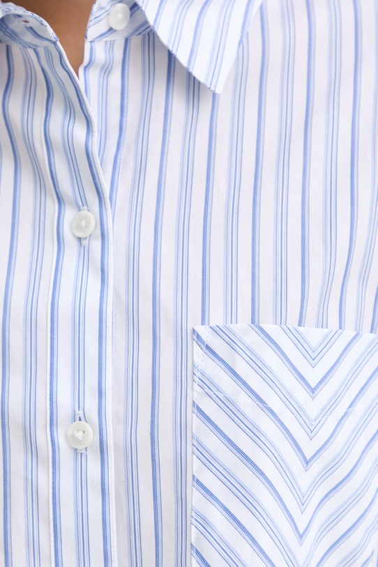 rag & bone camicia da donna in cotone Lucia RA6Y26SSMCO blu