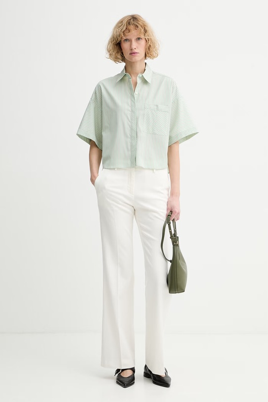 rag & bone srajca ženska bombažna Marin RAD026SSMCO zelena SS26