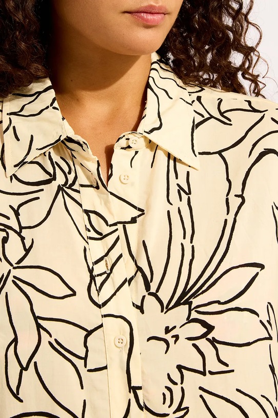 Seafolly košile dámská z viskózy Long Sleeve Shirt béžová 55648.TO