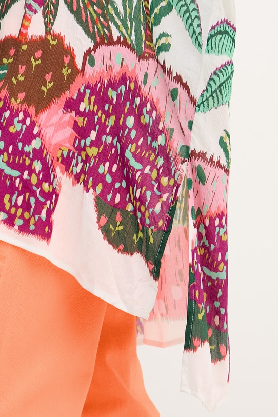 Lola Casademunt košeľová blúzka dámska z viskózy biela LS2615014