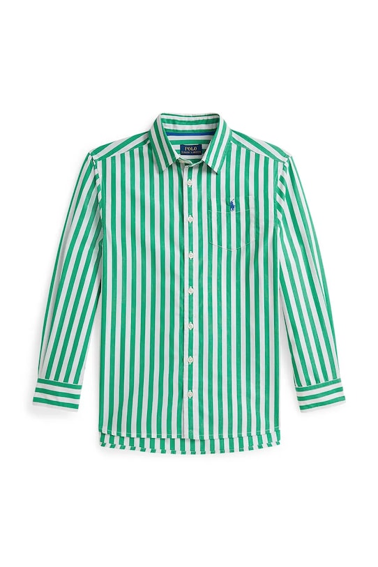 Polo Ralph Lauren cămașă de bumbac pentru copii 313A95902002 verde SS26