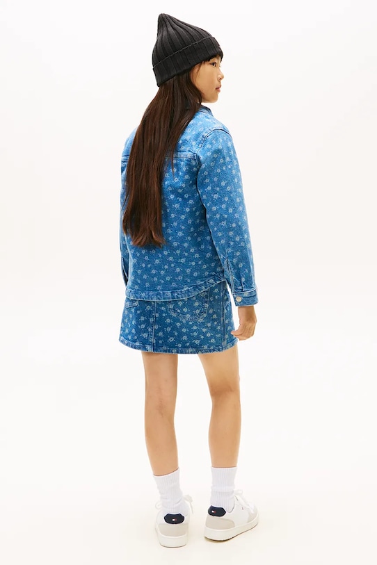 Tommy Hilfiger koszula jeansowa dziecięca KG0KG09265.128.176.PPY2 niebieski