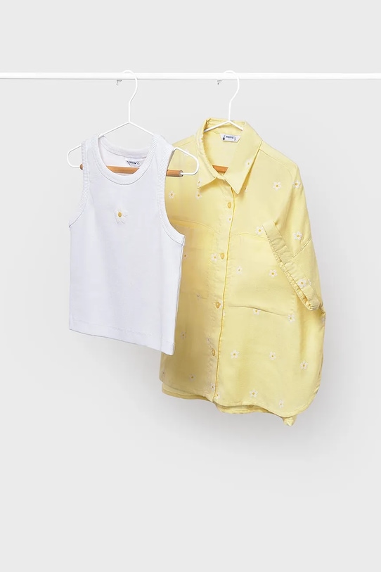 Παιδικό πουκάμισο Mayoral 6159.8F.Junior.PPY2 κίτρινο SS26