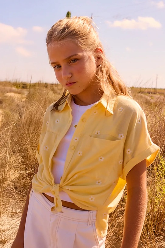 Παιδικό πουκάμισο Mayoral 6159.8F.Junior.PPY2 κίτρινο