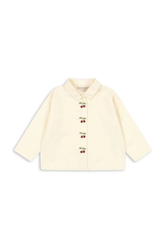 Konges Sløjd koszula bawełniana dziecięca EVIA CHERRY SHIRT GOTS KS104795.PPY2 beżowy SS26