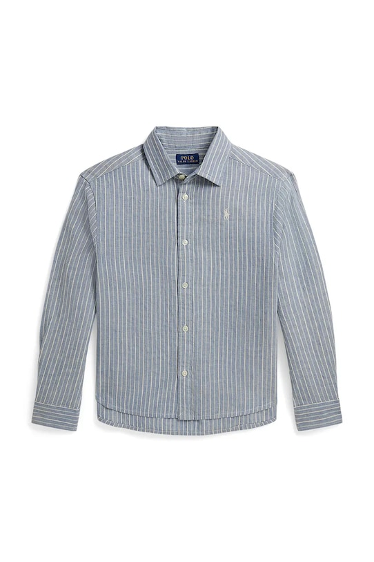 Polo Ralph Lauren сорочка дитяча з льоном блакитний 313A11983002