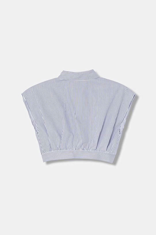 Elisabetta Franchi koszula bawełniana dziecięca EFCA281.0.CR025.116.128 niebieski SS26