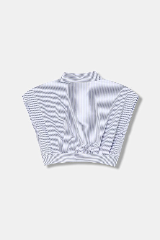 Elisabetta Franchi koszula bawełniana dziecięca EFCA281.0.CR025.116.128 niebieski SS26