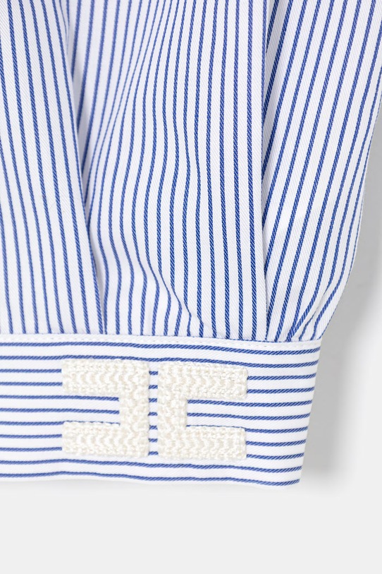 Dziewczynka Elisabetta Franchi koszula bawełniana dziecięca EFCA281.0.CR025.116.128 niebieski