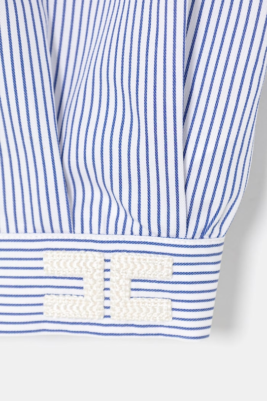 Dziewczynka Elisabetta Franchi koszula bawełniana dziecięca EFCA281.0.CR025.116.128 niebieski