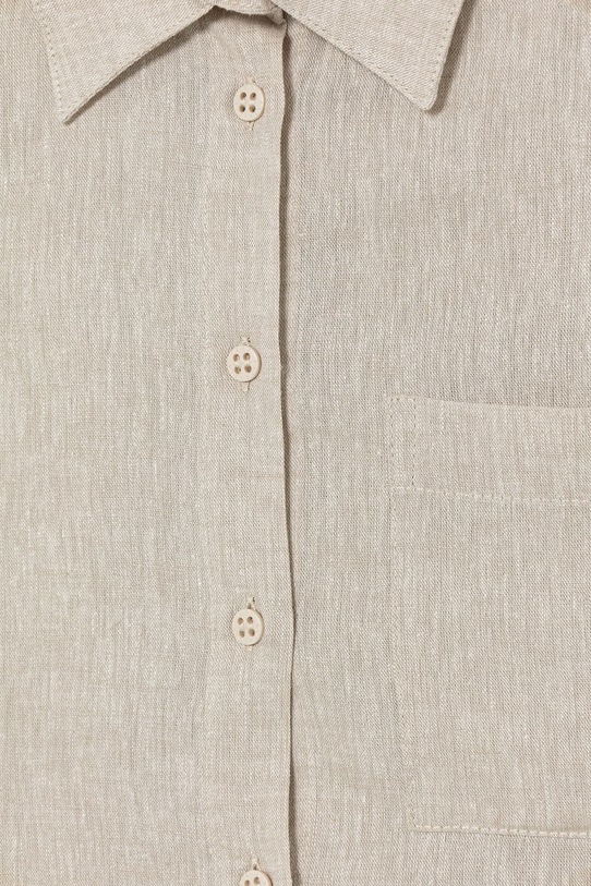 Djevojčice Patrizia Pepe safari košulja za djecu s lanom A713 7C0275 bež