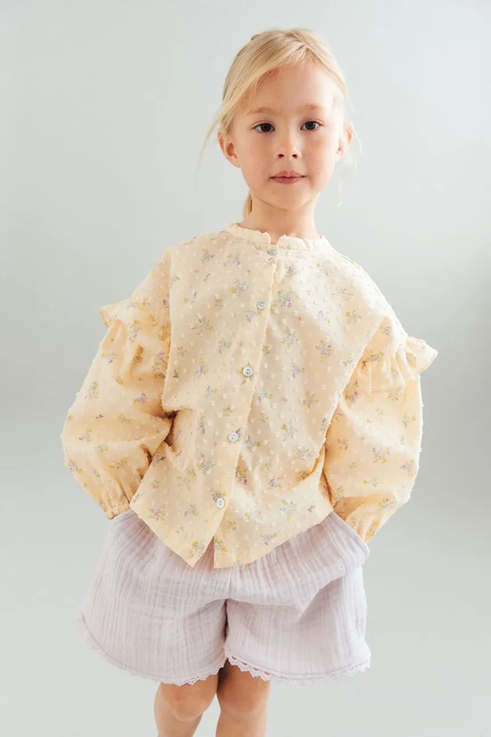 Wheat koszula dziecięca bawełniana pomarańczowy 0660.237.GOTS