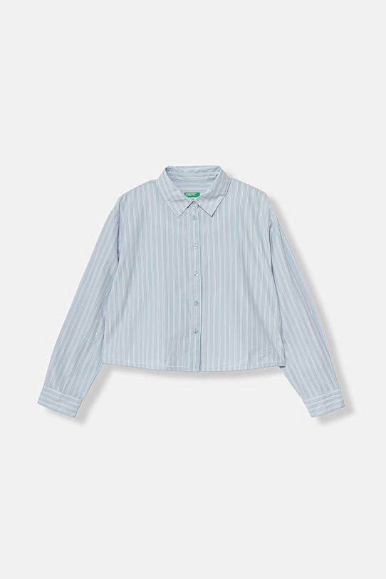 United Colors of Benetton koszula dziecięca bawełniana niebieski 50N7CQ04N.G.Stagionale