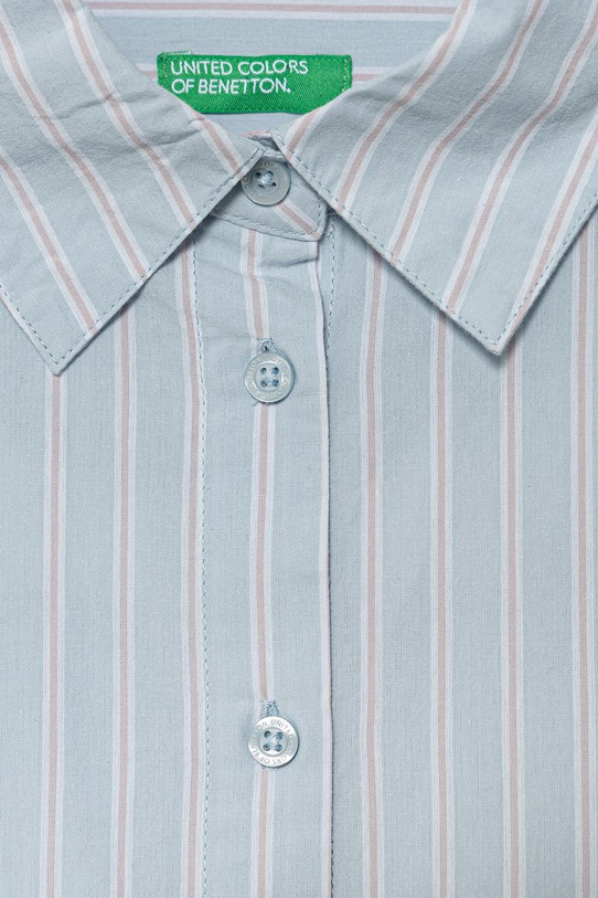 Dziewczynka United Colors of Benetton koszula dziecięca bawełniana 50N7CQ04N.G.Stagionale niebieski