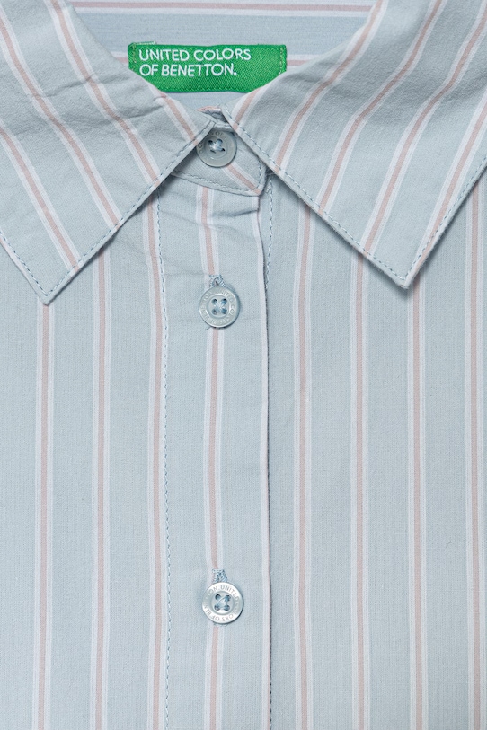 Dziewczynka United Colors of Benetton koszula dziecięca bawełniana 50N7CQ04N.G.Stagionale niebieski
