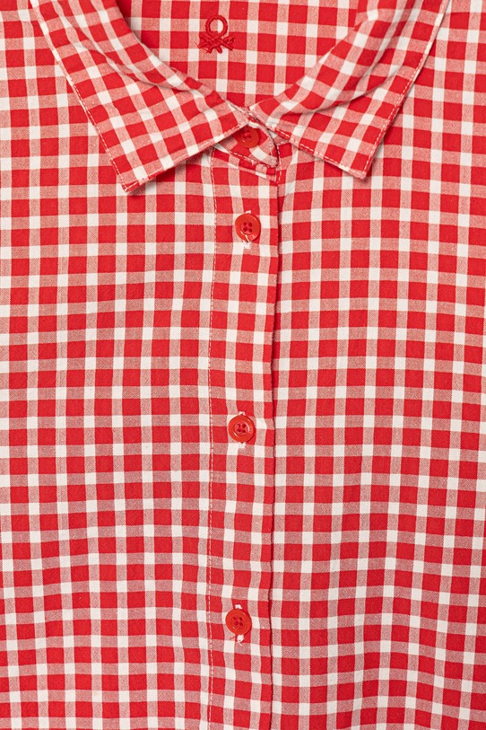 Dievča United Colors of Benetton košeľa detská bavlnená 5TEECQ04O.G.Stagionale červená