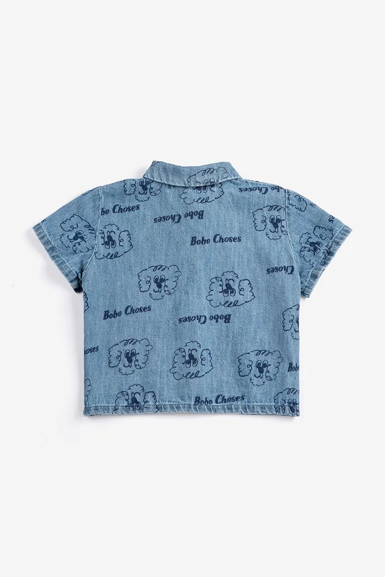 Chłopiec Bobo Choses koszula jeansowa niemowlęca Pickles The Dog 126AB027 niebieski
