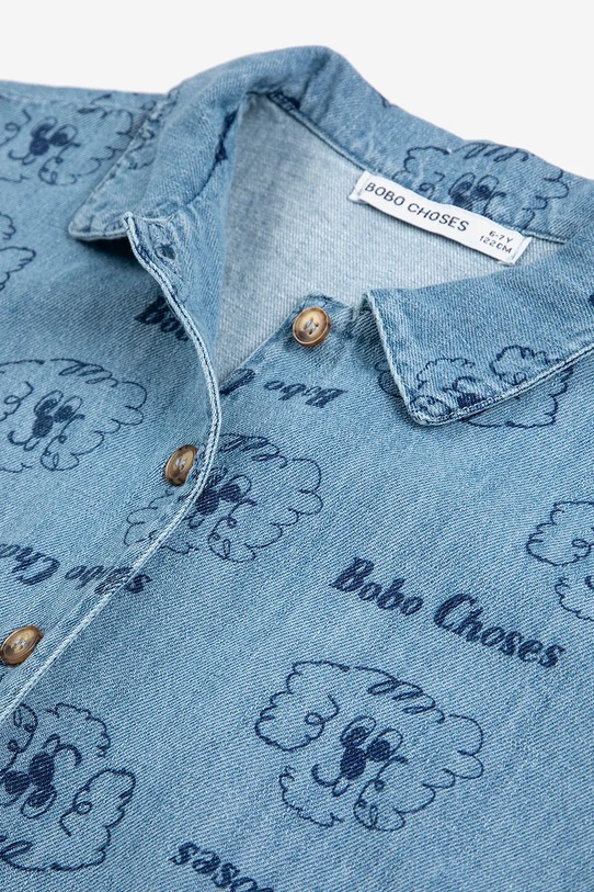 Chłopiec Bobo Choses koszula jeansowa dziecięca Pickle The Dog 126AC037 niebieski