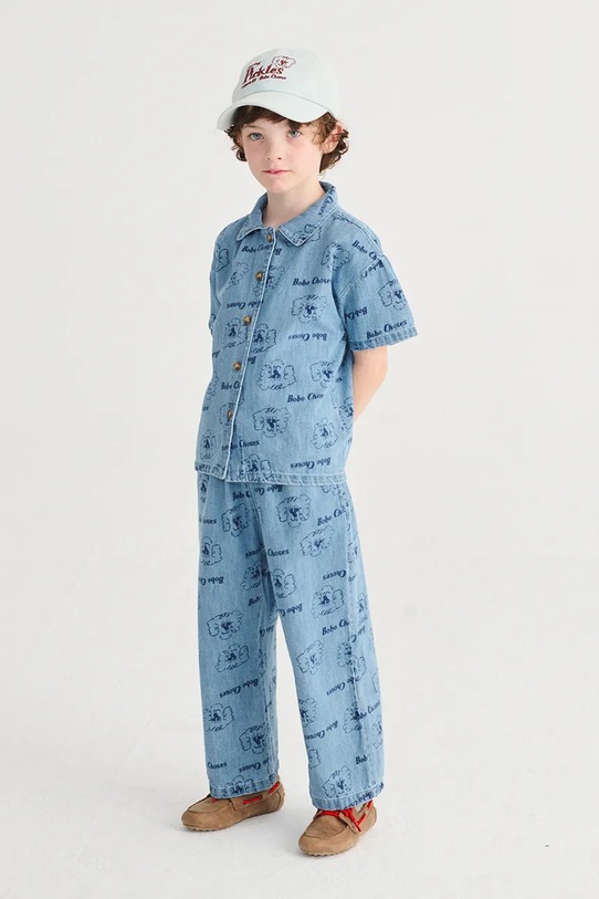 Bobo Choses koszula jeansowa dziecięca Pickle The Dog 126AC037 niebieski