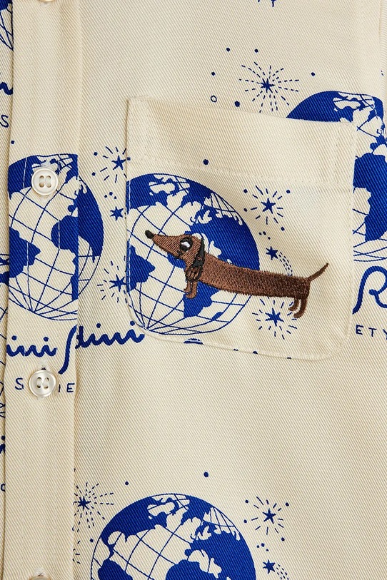 Chlapec Mini Rodini detská košeľa Society 26220101 biela