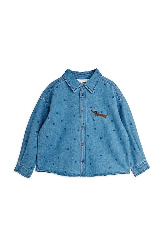 Mini Rodini koszula jeansowa dziecięca denim dots 26220100 niebieski SS26