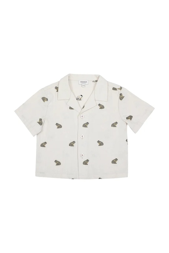 Donsje koszula z dodatkiem lnu dziecięca Deccie Shirt Frogs 4116801 biały SS26