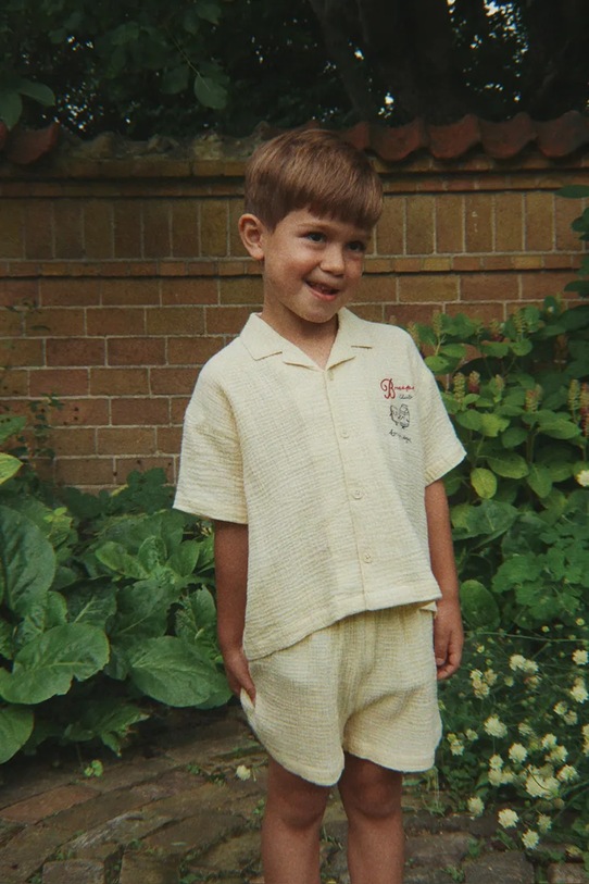 Konges Sløjd srajca otroška bombažna COCO SHIRT GOTS KS105325.PPY2 bež