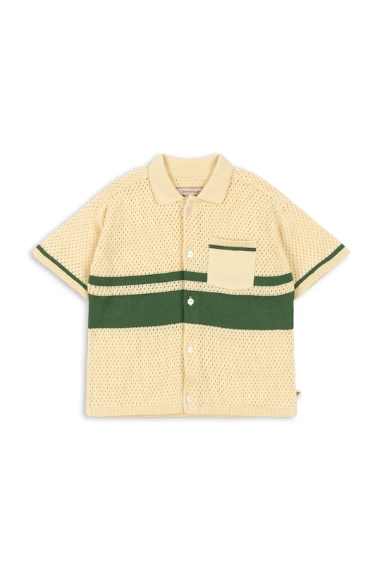 Konges Sløjd дитяча бавовняна сорочка HAI KNIT SHIRT GOTS KS105410.PPY2 жовтий SS26