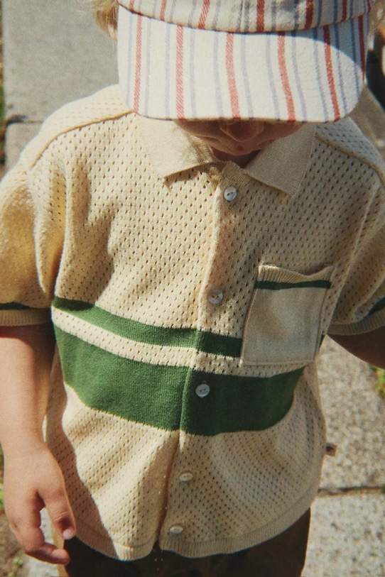 Konges Sløjd дитяча бавовняна сорочка HAI KNIT SHIRT GOTS KS105410.PPY2