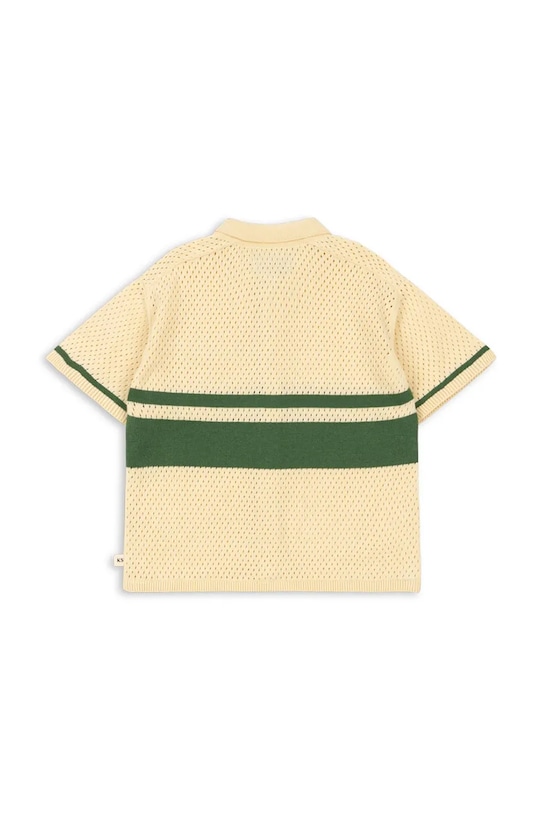 Хлопчик Konges Sløjd дитяча бавовняна сорочка HAI KNIT SHIRT GOTS KS105410.PPY2 жовтий