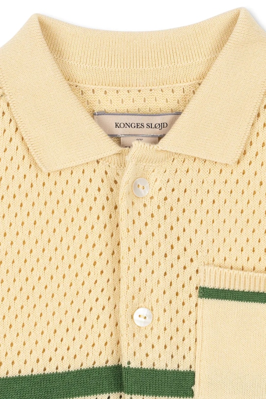 Konges Sløjd дитяча бавовняна сорочка HAI KNIT SHIRT GOTS жовтий KS105410.PPY2