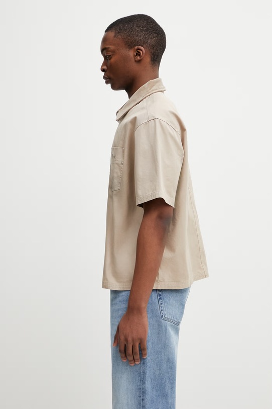 RAMONA ZIPPED koszula safari bawełniana męska MLM100538.37 beżowy SS26