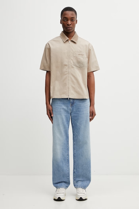 RAMONA ZIPPED koszula safari bawełniana męska MLM100538.37 beżowy