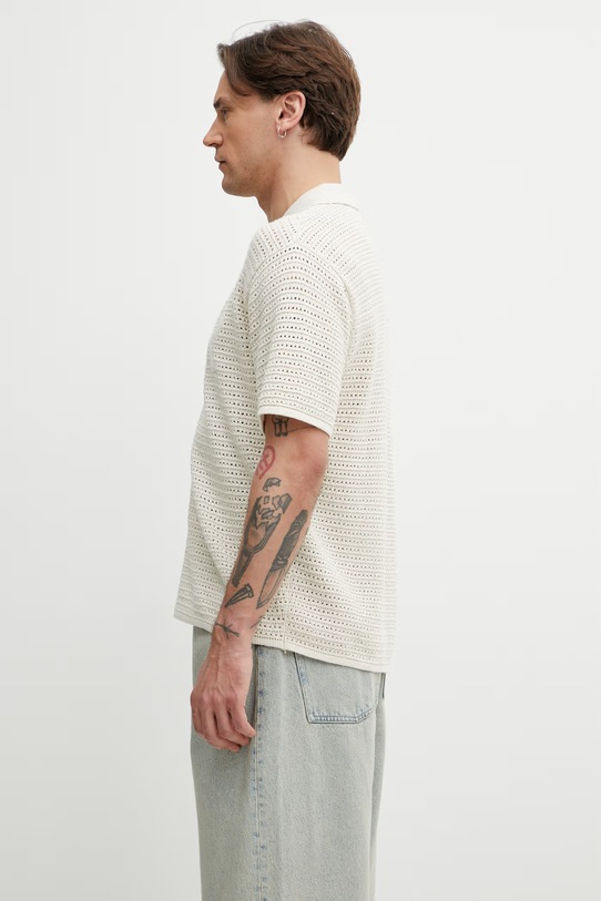 Represent PICO koszula męska z bawełną MLM100770.26 beżowy SS26