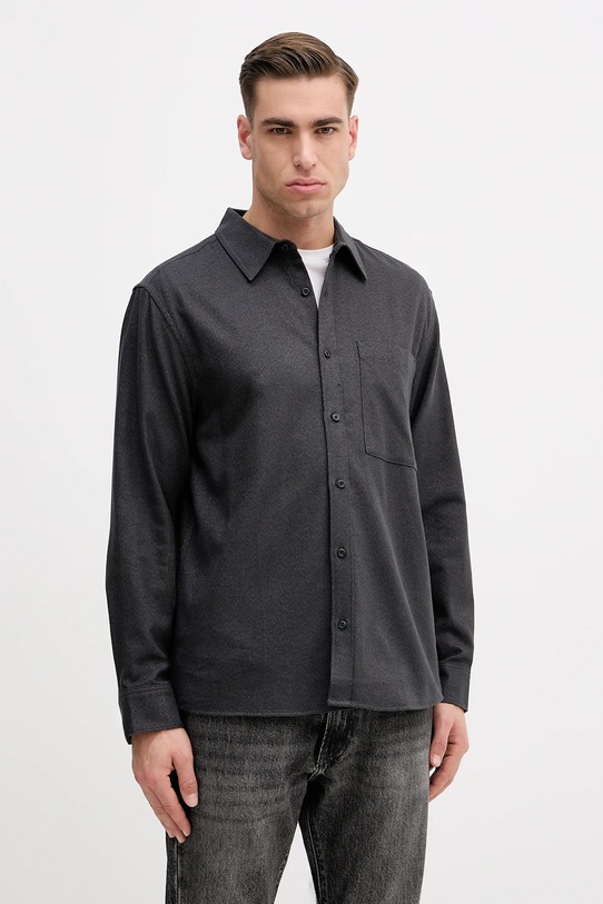 Calvin Klein Jeans koszula bawełniana bawełna szary LV14RE112G