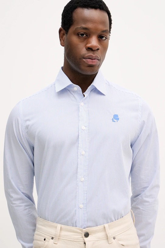 Bavlněná košile Karl Lagerfeld modrá 561785.605084