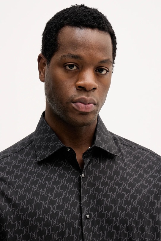 Bavlněná košile Karl Lagerfeld černá 561666.605000