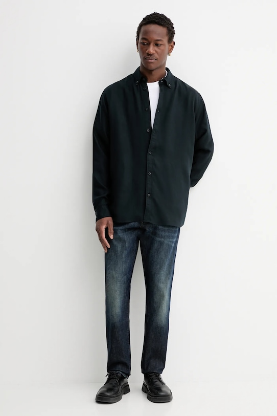 Les Deux koszula Kent 1000952 czarny SS26