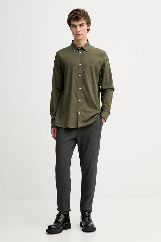 Les Deux koszula bawełniana 1001696 zielony SS26