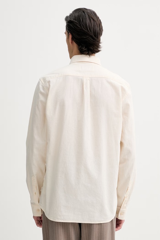 Ρούχα Πουκάμισο με προσθήκη λινού Les Deux Konrad 1001295 μπεζ