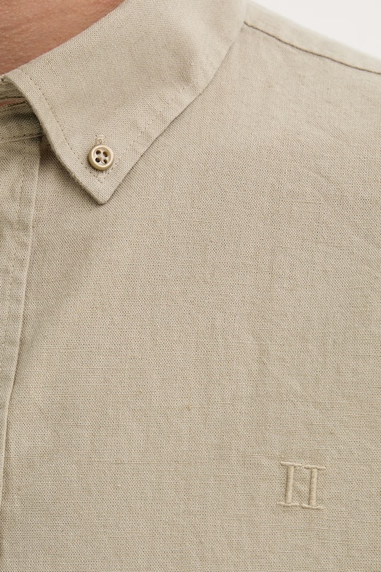 Košile s příměsí lnu Les Deux Konrad 1001295 zelená