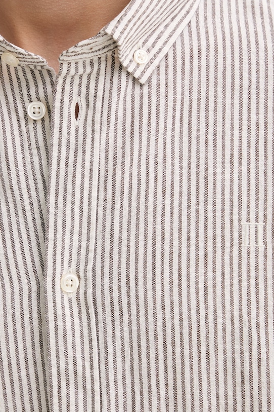 Πουκάμισο με προσθήκη λινού Les Deux Konrad 1001330 μπεζ