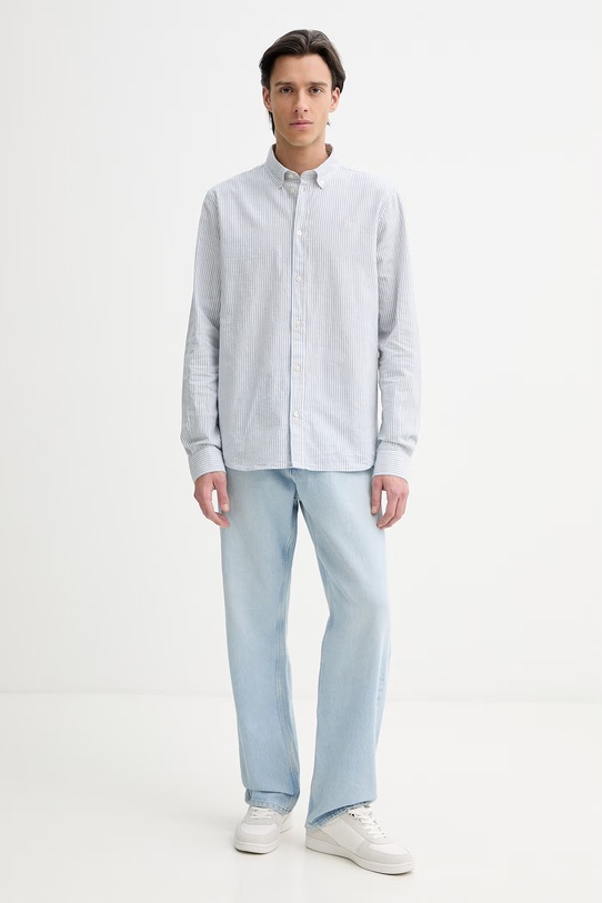 Košulja s dodatkom lana Les Deux Konrad 1001330 plava SS26