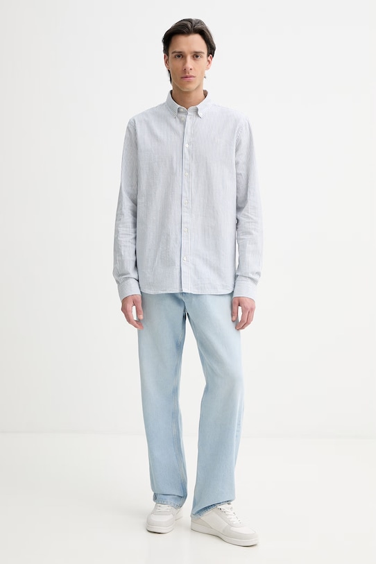 Košulja s dodatkom lana Les Deux Konrad 1001330 plava SS26