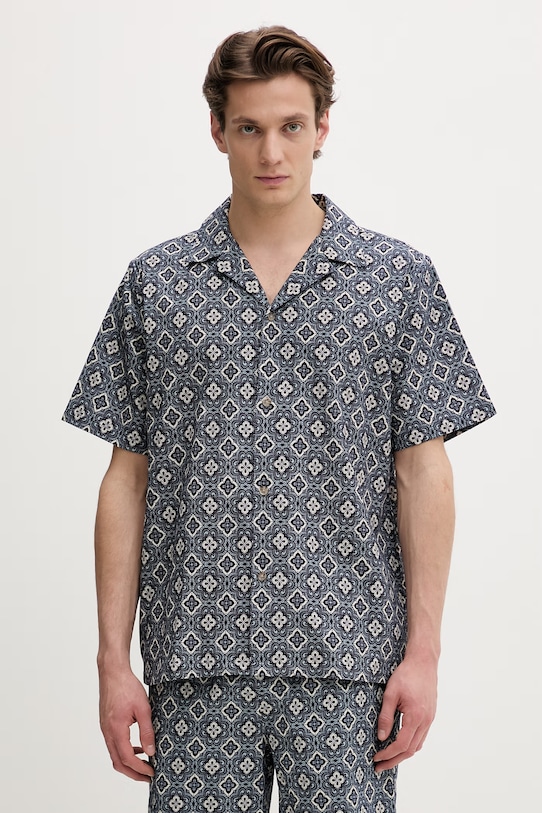 Les Deux koszula męska bawełniana Lukas niebieski 1001372