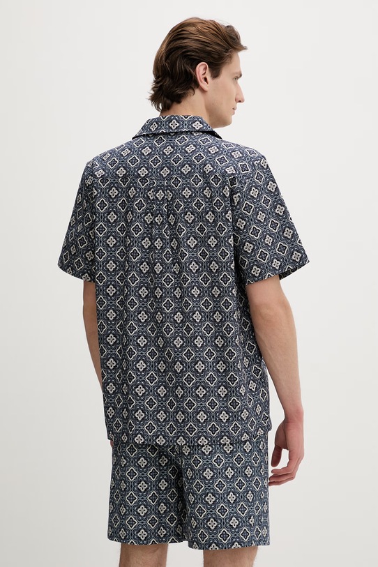 Odzież Les Deux koszula męska bawełniana Lukas 1001372 niebieski