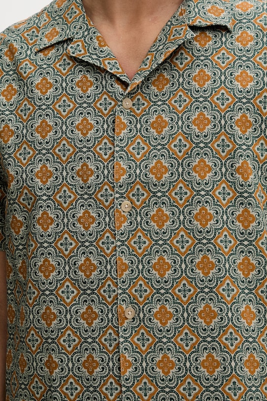 Les Deux pánska bavlnená košeľa Lukas 1001372 zelená