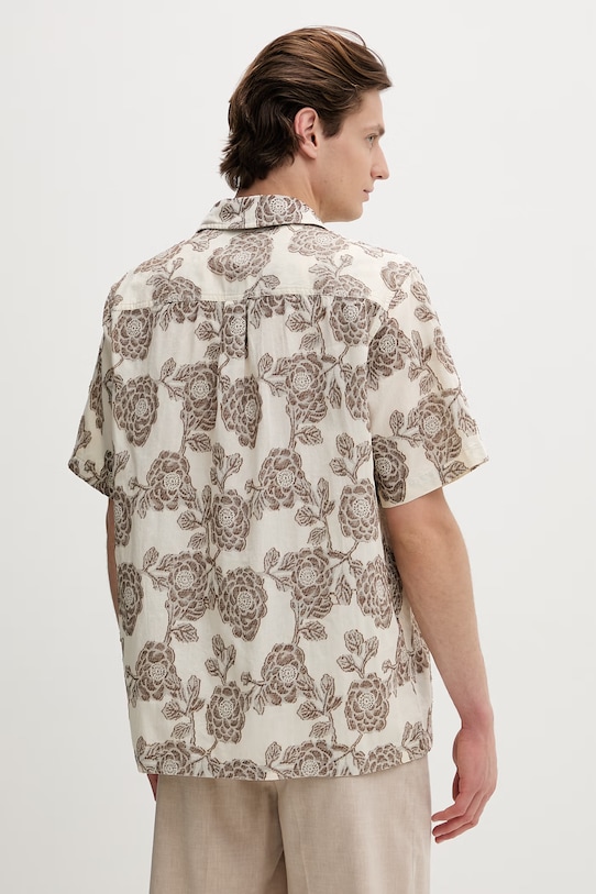 Odzież Les Deux koszula męska bawełniana Lesley 1001376 beżowy
